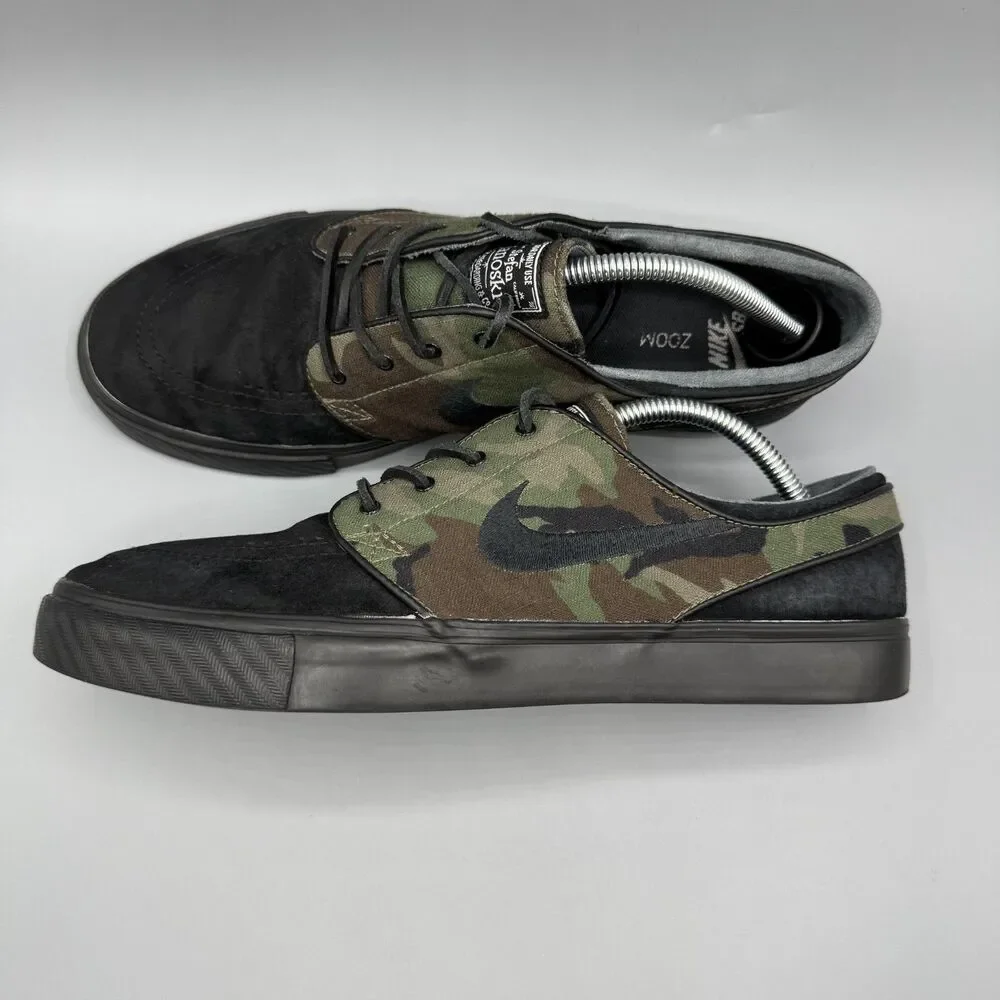 Nike SB ZOOM Stefan Janoski OG Men’s Black Suede Green Camo Size 11